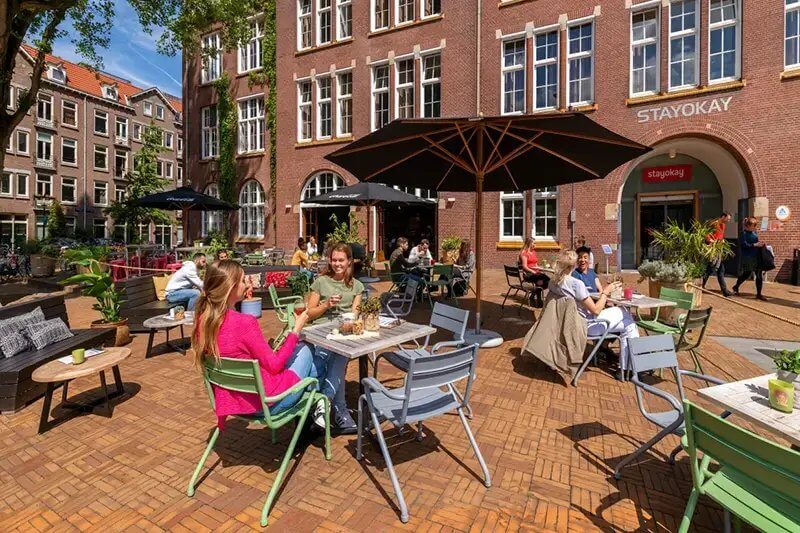 Best Hostels in Amsterdam - Stayokay Amsterdam Oost Outdoor Patio
