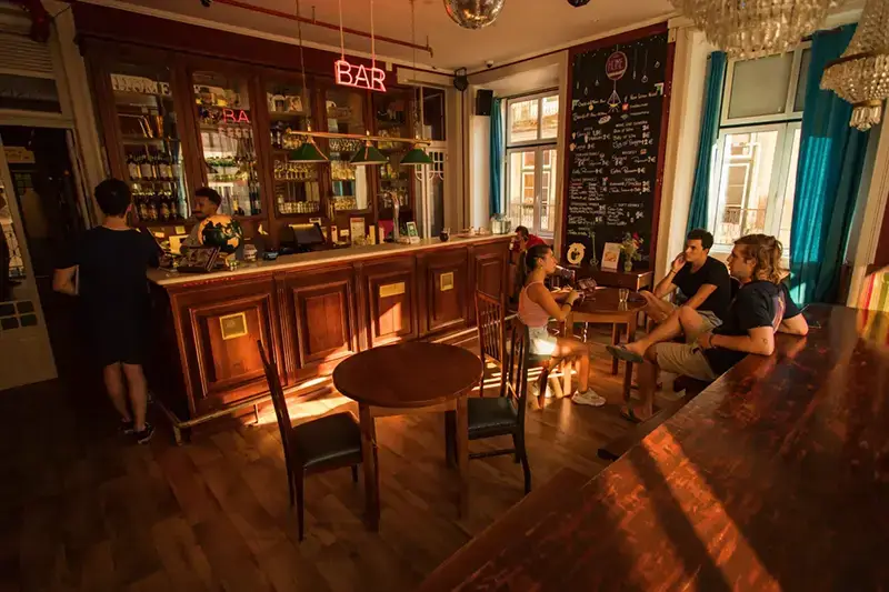 The Bar at Home Lisbon Hostel is one of the features that make it one of the best hostels in Lisbon.